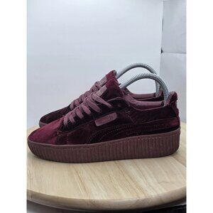 Size 8 PUMA Fenty x Velvet Creeper Burgundy Rihanna Royal Shoes Womens Sneakers